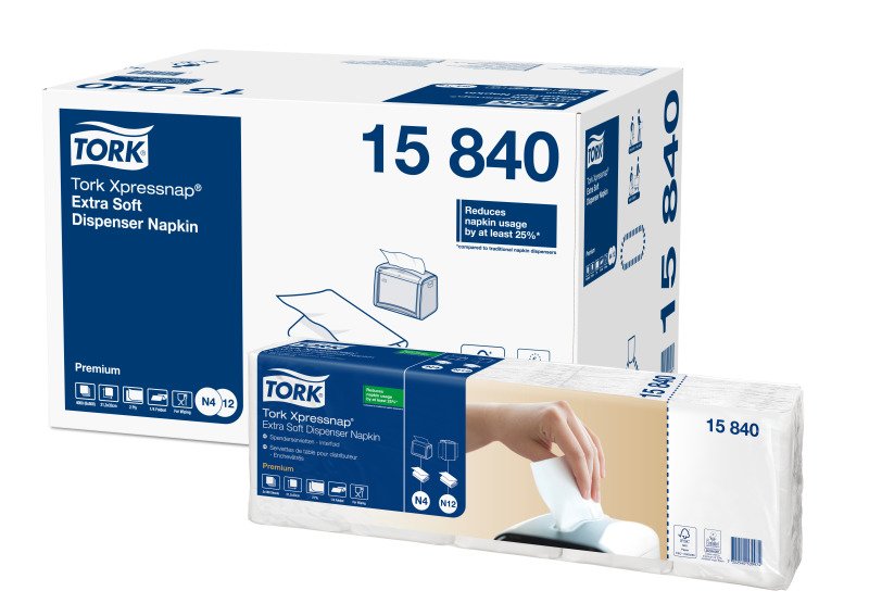 Tork Premium - Serviette - Tamaño 21.6 X 33 Cm - Einweg - Blanco (Paquete De 500)