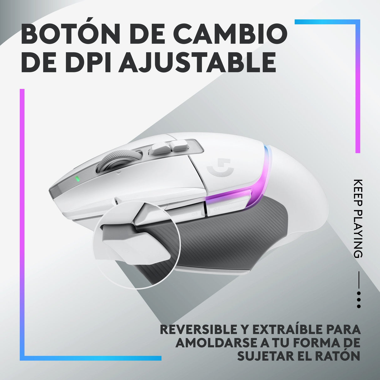 Ratón Inalámbrico Logitech G G502 X Plus Lightspeed Rgb Gaming 25600 Dpi Blanco
