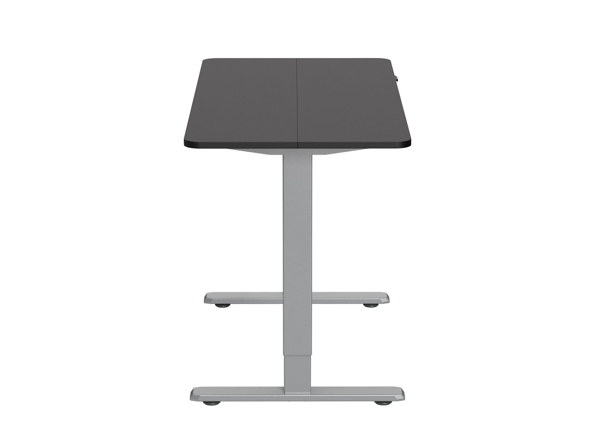 Mesa Electrica Ergonomica Altura Regulable Tablero Negro 120x60 Color Estructura Gris Control Tactil Altura Desde 68cm-118cm