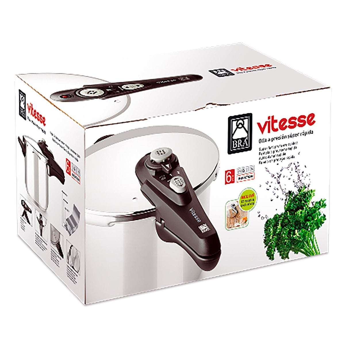 Olla A Presión Bra Vitesse A185103 Ø22cm 7l Acero Inoxidable Apta Para Inducción