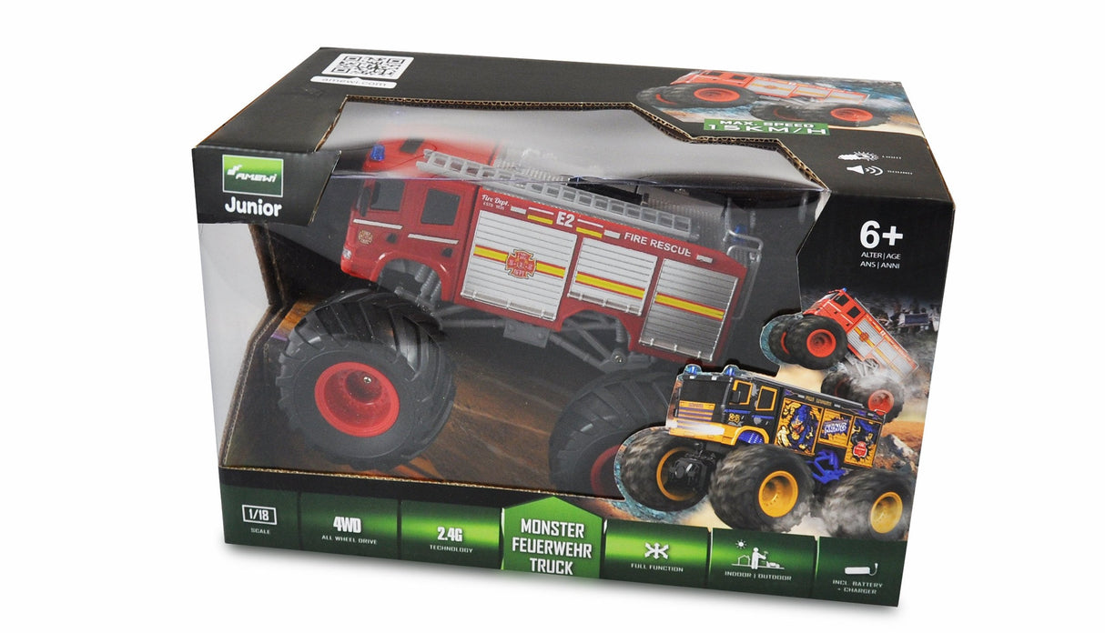Amewi Rc Coche Bomberos Camión Li-Ion Batería 500mah Rojo / 6 +