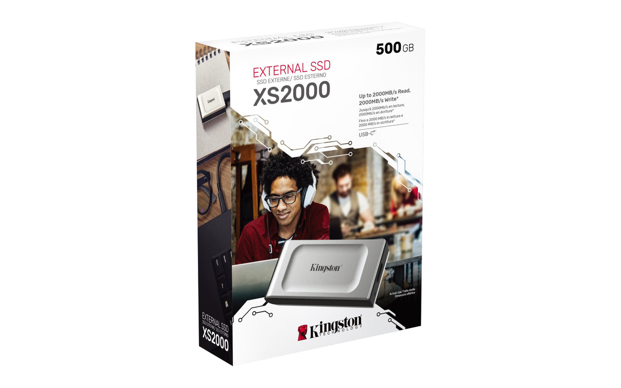 EAN 0740617321357 - Kingston Technology XS2000 500 GB USB Tipo C 3.2 Gen 2 (3.1 Gen 2) Negro, Plata imagen 6