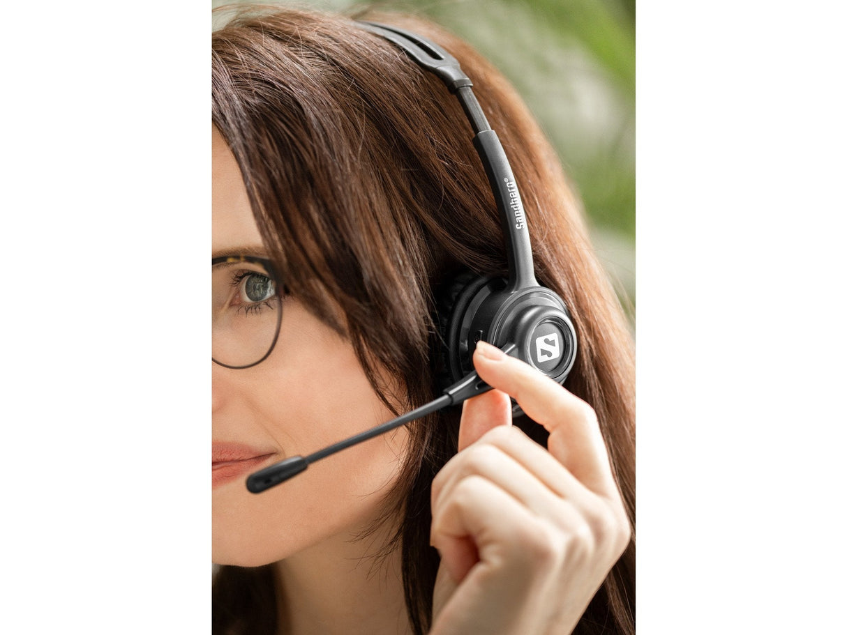 Sandberg Bluetooth Headset Anc+Enc Auriculares Inalámbrico Diadema Música/Uso Diario Negro