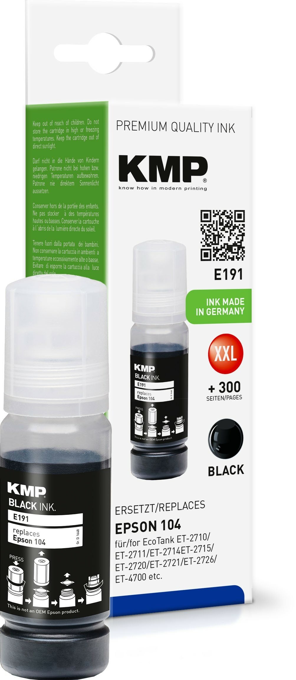 EAN 4011324372632 - KMP E191 cartucho de tinta 1 pieza(s) Compatible Negro imagen 1
