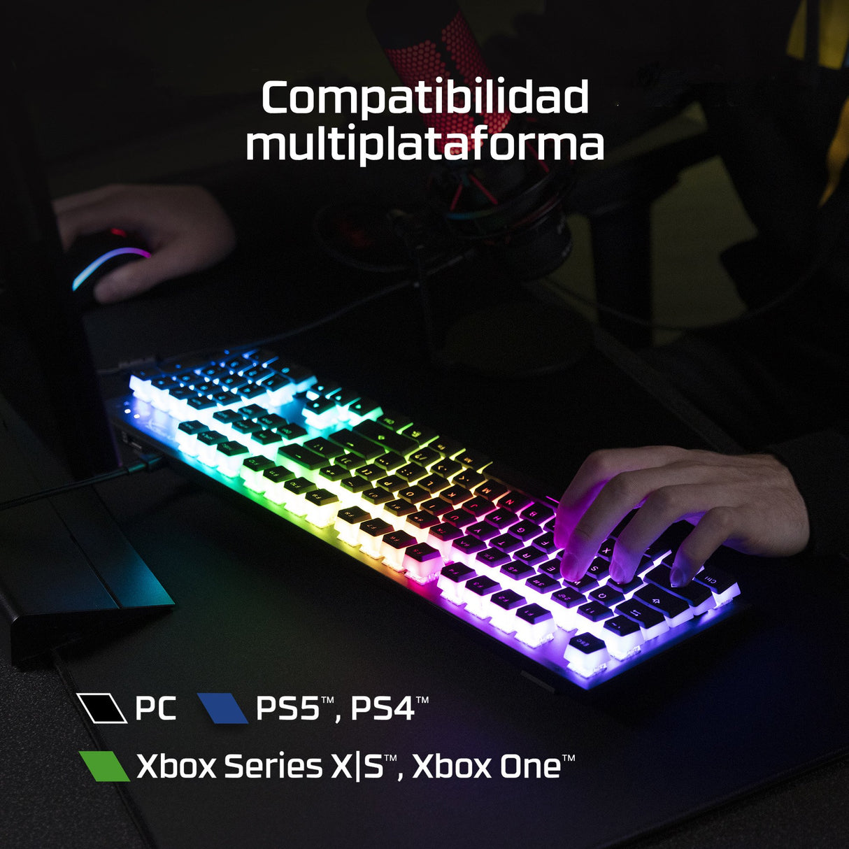 EAN 0196188048948 - HyperX Alloy Origins 60 - Mechanical Gaming Keyboard - HX Red (US Layout) (HKBO1S-RB-US/G) teclado Juego imagen 8