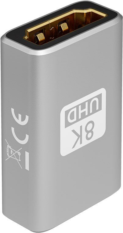 Goobay 72008 Hdmi Adapter, Coupling, Gold-Plated, 8k @ 60 Hz, Black, Silver