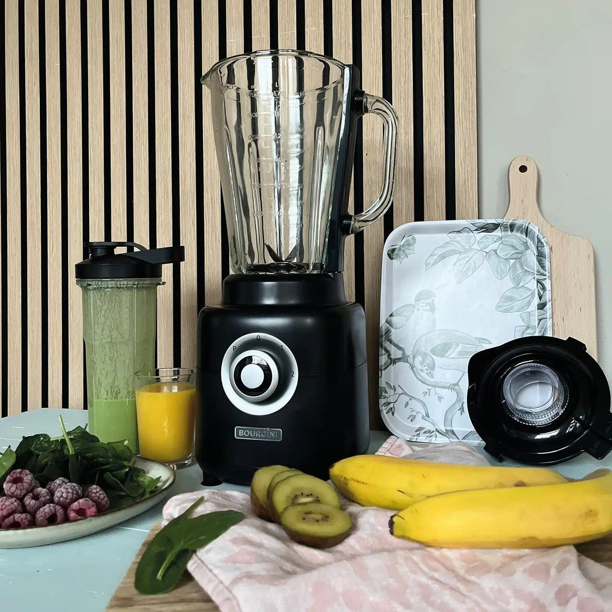 EAN 8719979275136 - Bourgini 21.3002.00.00 licuadora 1,75 L Batidora de vaso 1000 W Negro, Transparente imagen 2