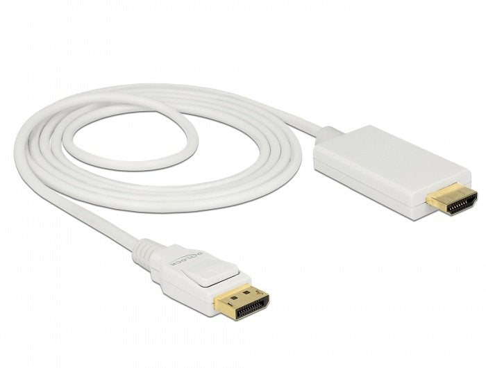Delock Cable Displayport 1.2 Macho > Hdmi-A Macho 2 M Blanco 4k