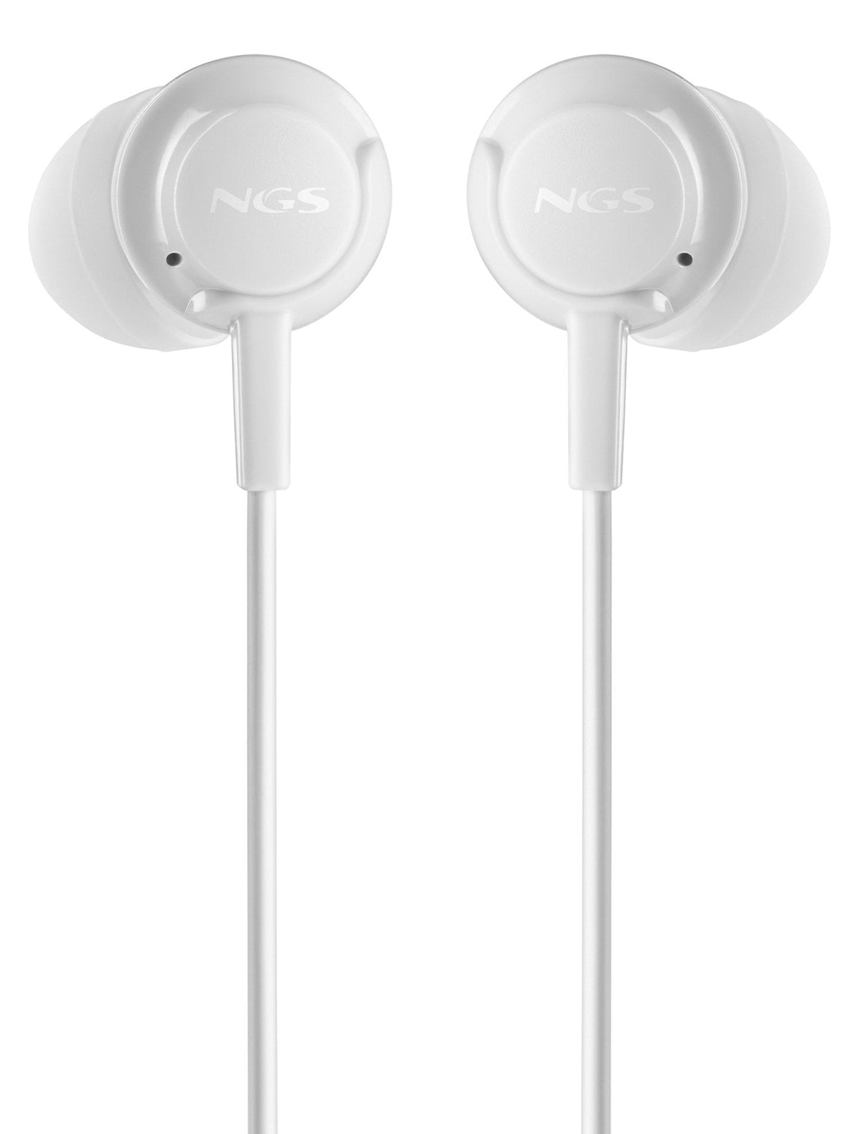 Auriculares Intrauditivos Ngs Cross Drift Con Micrófono Jack 3.5 Blancos