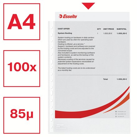 Esselte Funda Pp 16 Taladros Piel De Naranja A4 -100u-