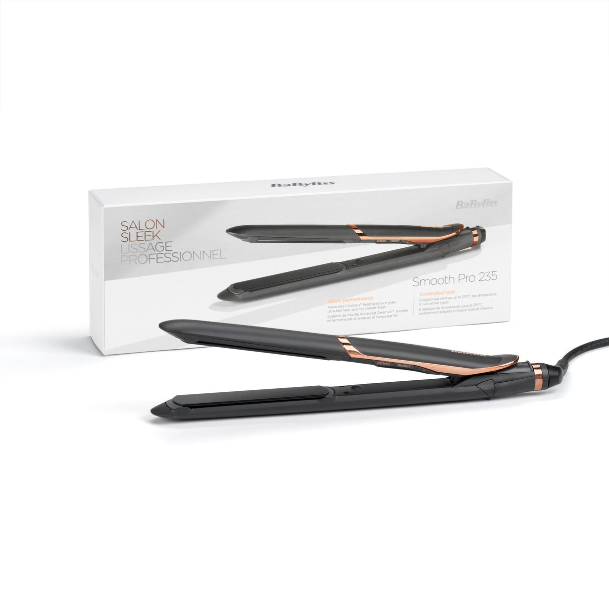 EAN 3030050185782 - BaByliss ST394E Utensilio de peinado Plancha de pelo Caliente Negro 42 W 3 m imagen 2