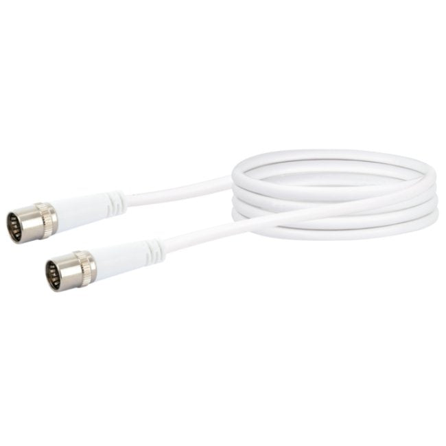 Cable Coaxial Schwaiger Clase A + 10 Db 1,5 M Blanco