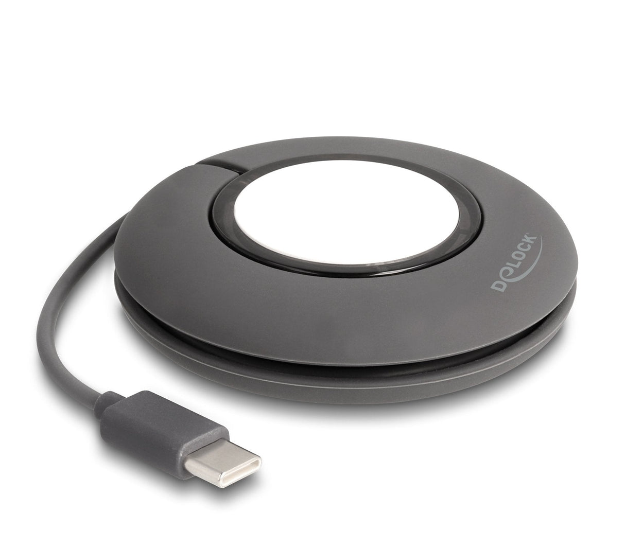Cable Delock 83019 De Carga De Carrete Usb Type-C Para Apple Watch 1 M Gris Magnético