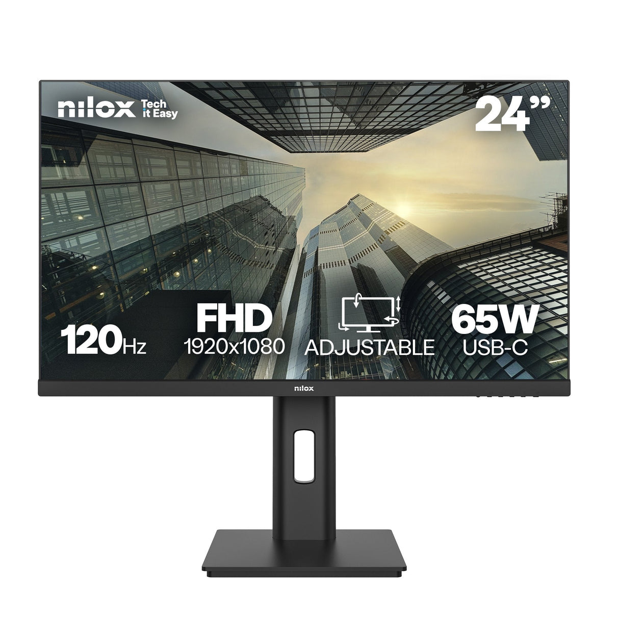 Monitor Nilox 24 Ips 120 Hz Fhd Pantalla Para Pc 61 Cm (24") 1920 X 1080 Pixeles Full Hd Negro