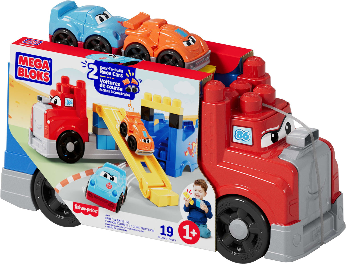 Camion De Carreras Y Construccion Mega Bloks 19pzs