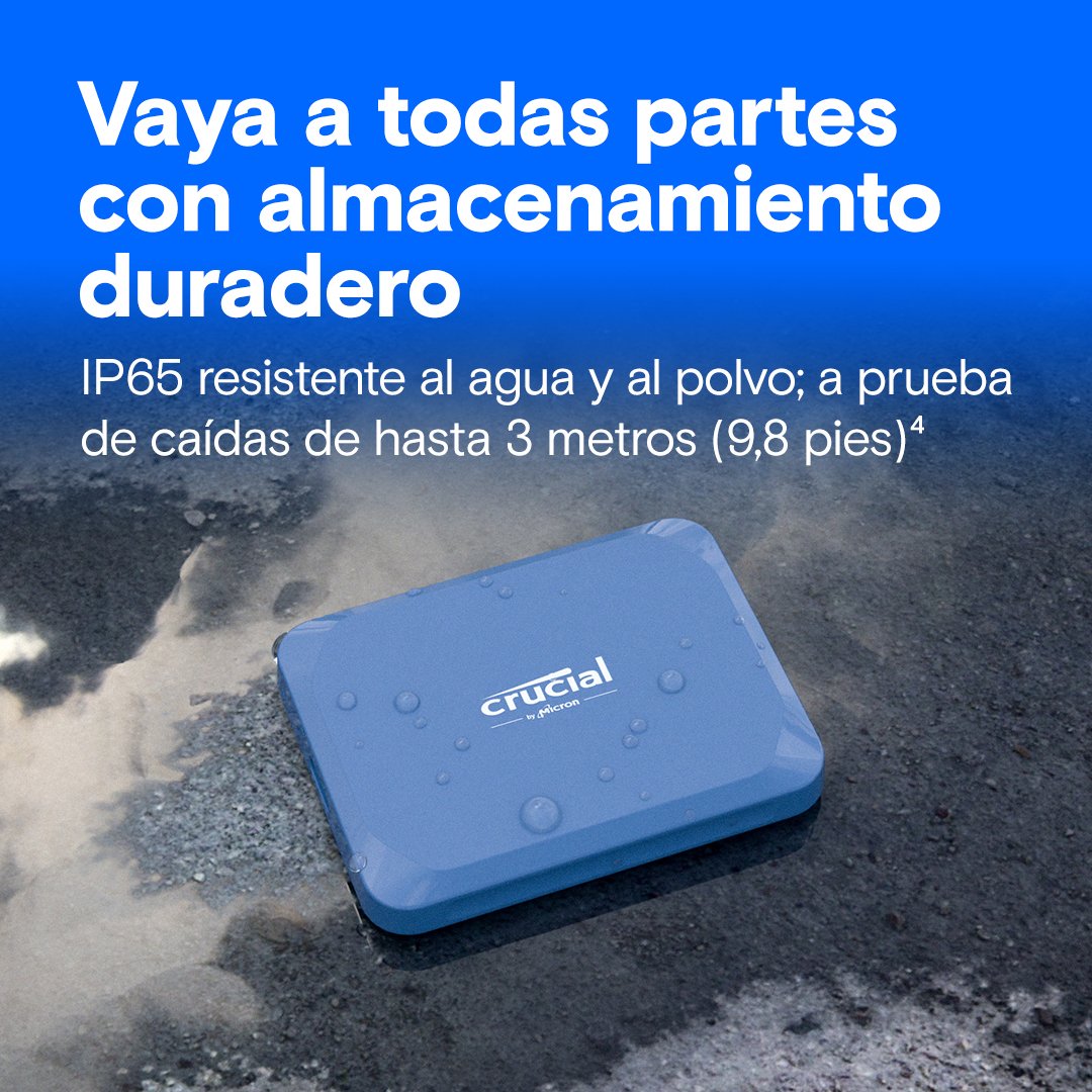 Disco Ssd Externo Crucial X10 1tb Usb-C 3.2 Gen2 2x2 Ct1000x10ssd9