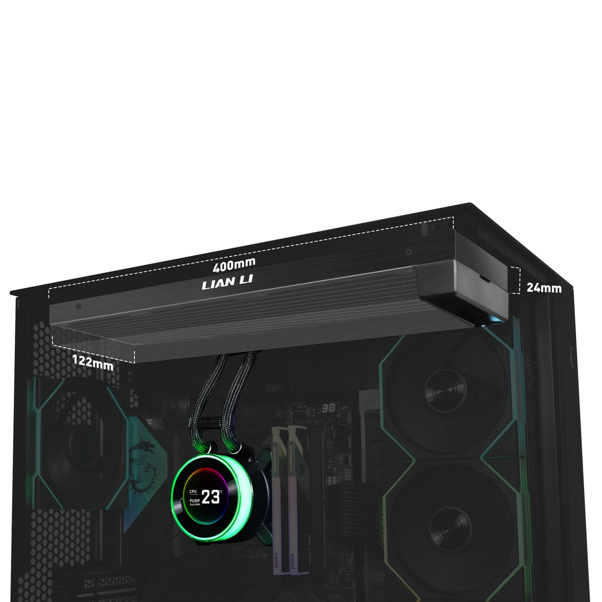 K Lian Li Hydroshift Ii Lcd-C 360n Aio-Wasserkühlung