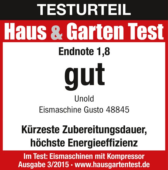 Unold 48845 Compresor De Helados 2 L 180 W Negro, Acero Inoxidable