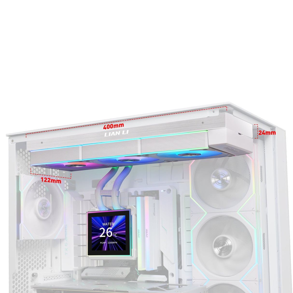 Refrigeracion Liquida Cpu Lianli Hydroshift Ii Lcd-S 360cl W