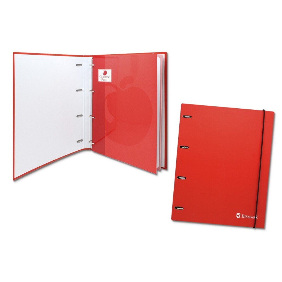 Bismark Carpeta Carton A4 Con Recambio - Cuatro Anillas - Recambio Al Tono - Referencias 323828-323832