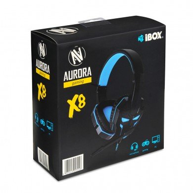 EAN 5901443053446 - iBox X8 Auriculares Alámbrico Diadema Juego Negro, Azul imagen 7
