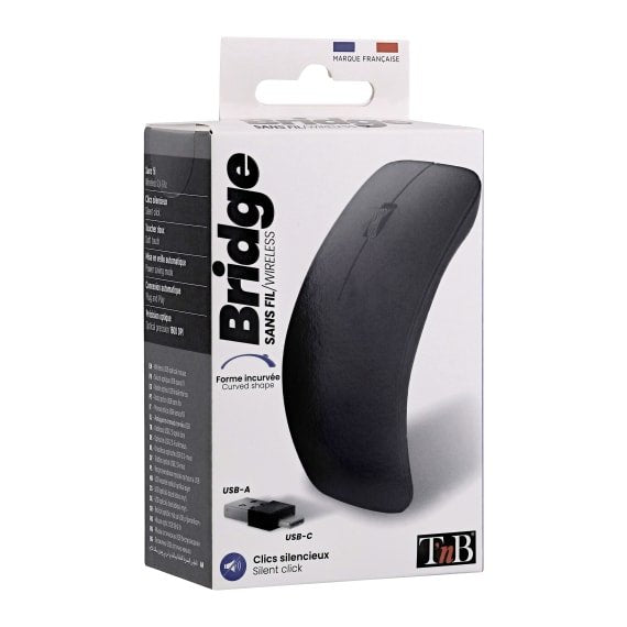 Tnb Bridge - Ratón Inalámbrico De Diseño - Negro