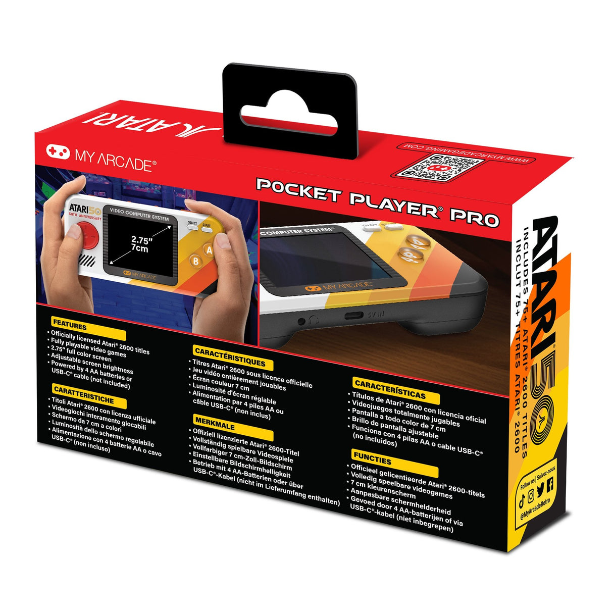 EAN 845620070152 - My Arcade Atari Pocket Player Pro videoconsola portátil 6,98 cm (2.75") Multicolor imagen 5