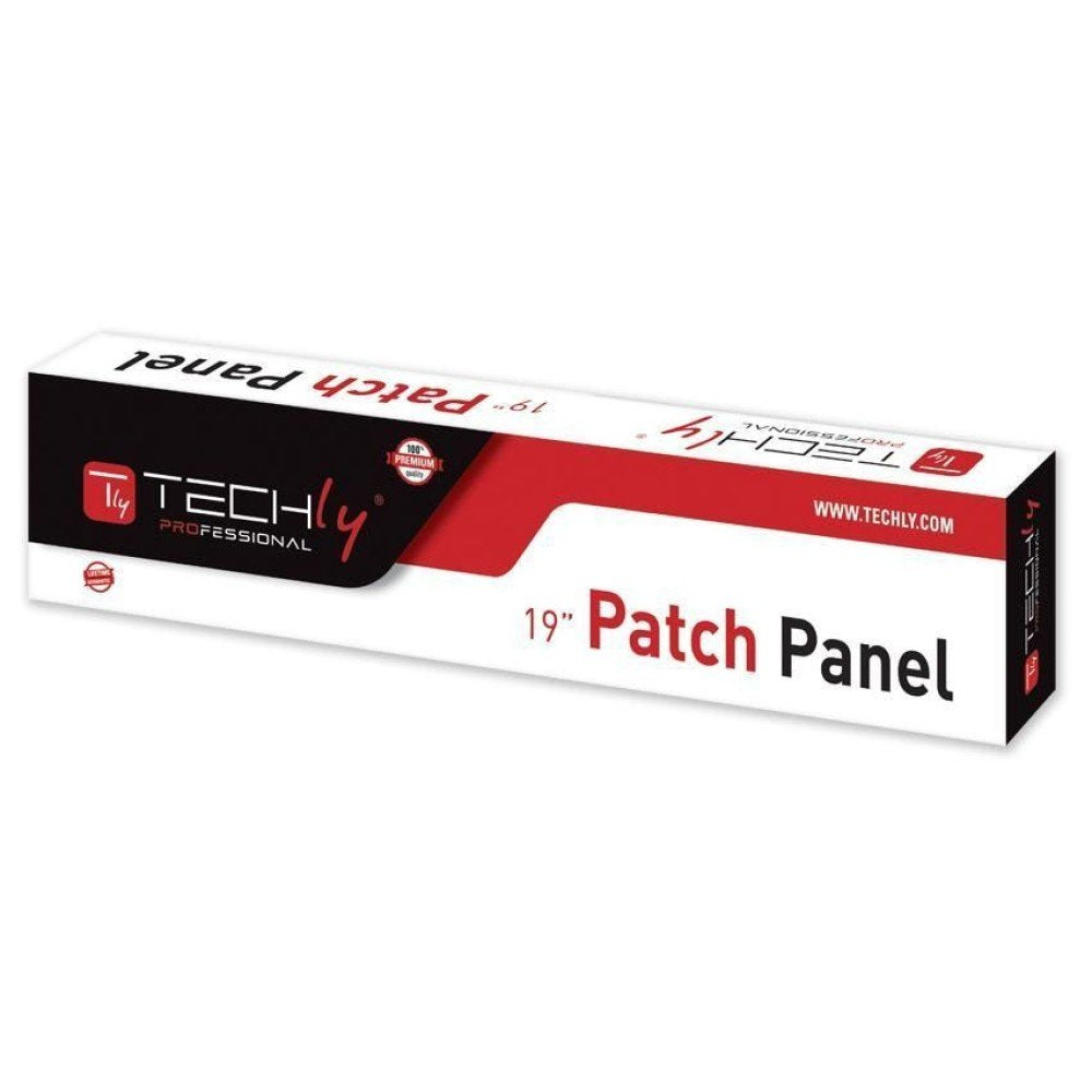 Techly 022892 Patch Panel Utp Cat6 1u 24 Puertos, Negro