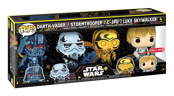 Blister 4 Figuras Pop Star Wars Exclusive
