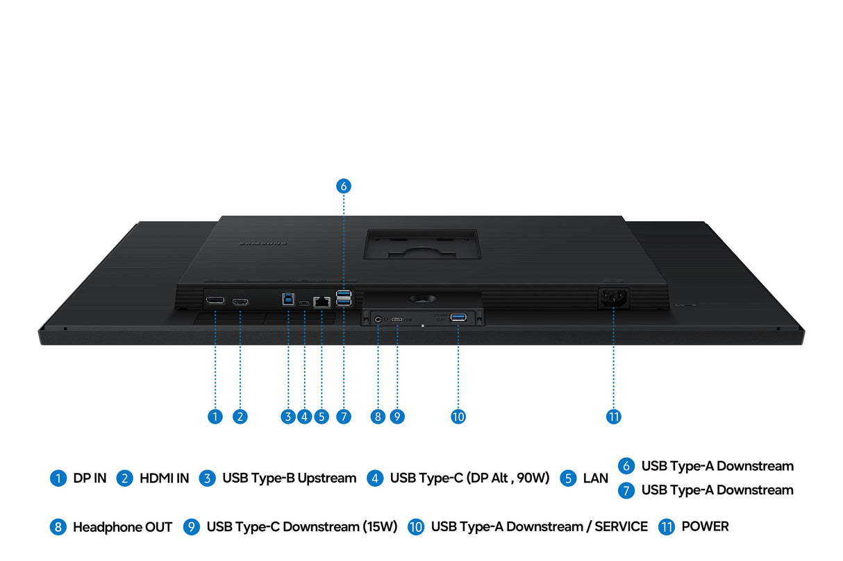 Samsung Viewfinity S27h804uau (68 Cm (27 Zoll), Negro, Ultrahd/4k, Ips, Hdmi, Dp, Usb-Hub) Ls27h804uauxen
