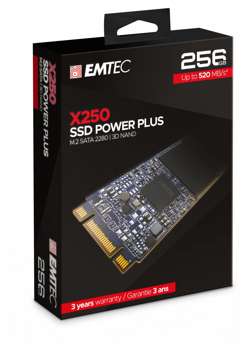 Disco Ssd Emtec 256gb X250 M.2 Gb Serial Ata Iii 3d Nand