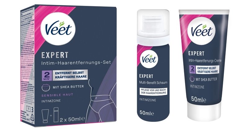 Veet Expert Intim-Haarentfernungs-Set 2x 50 Ml