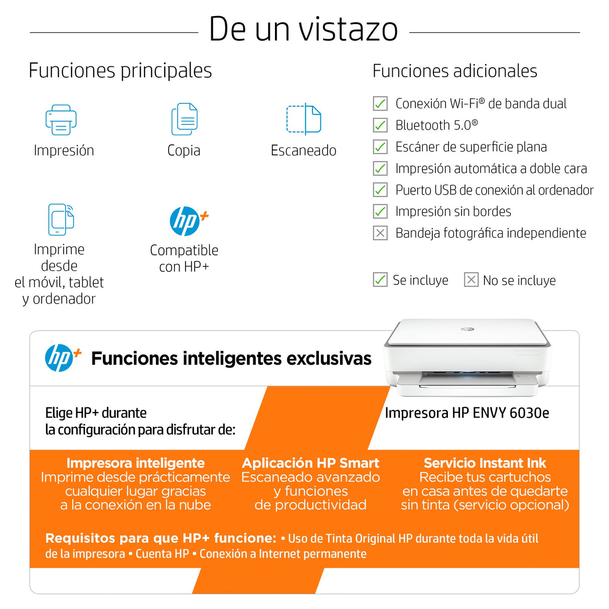 EAN 0195161625343 - HP ENVY 6030e AiO Printer Inyección de tinta térmica A4 4800 x 1200 DPI 10 ppm Wifi imagen 4