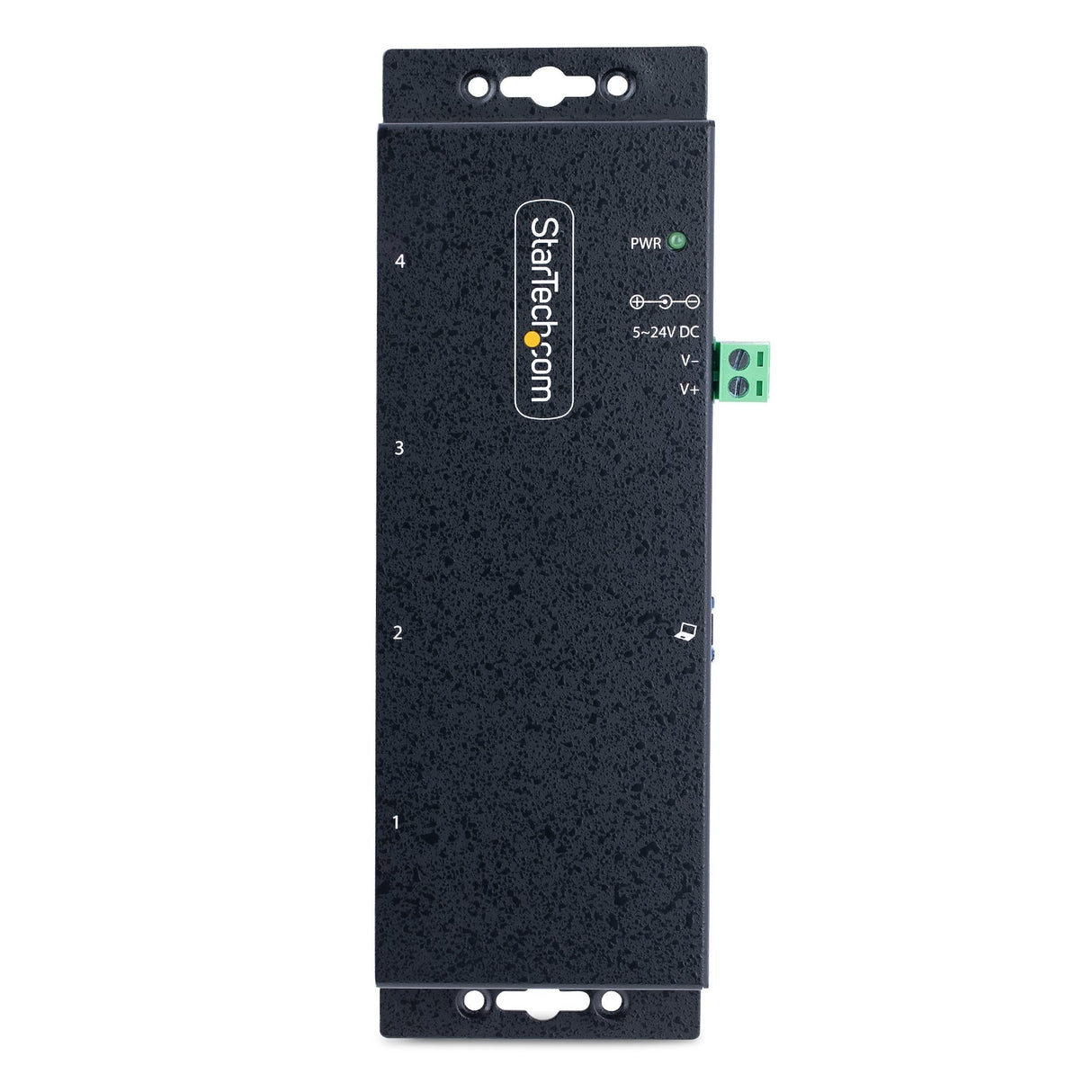 Startech Hub Industrial Usb 3.0 De 5gbps De 4 Puertos - Concentrador Usb Con Protección De Picos Y Descargas Esd - Ladrón Usb-A De Montaje En Pared/Escritorio/Din