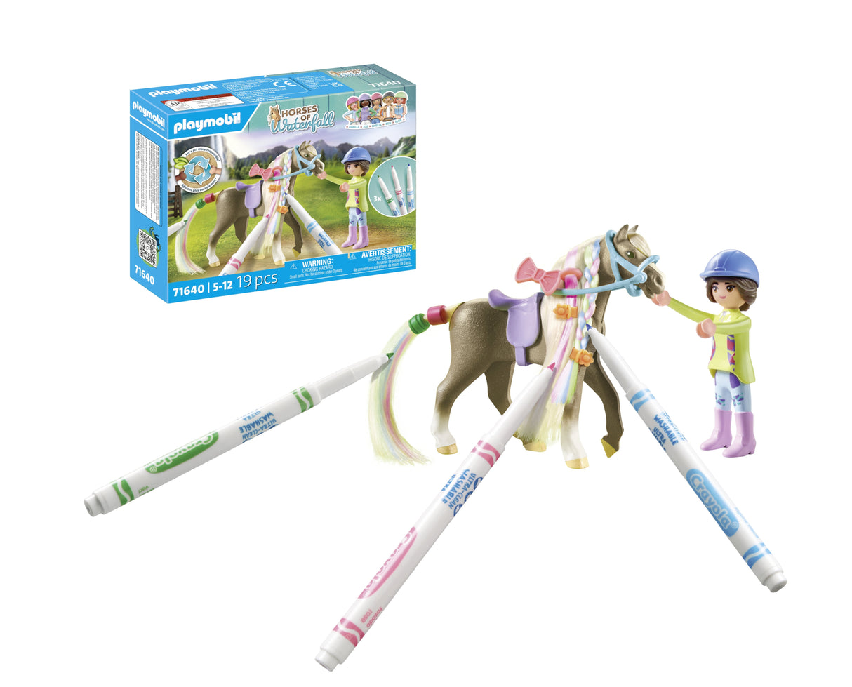 Playmobil 71640 Caballos De Cascada Set Creativo Con Caballo Y Bolígrafos, Juguete De Construcción 71640