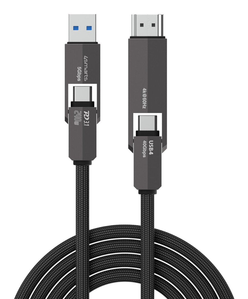 4smarts Usb4 Hdmi Cable Combocord 240w 1,5m