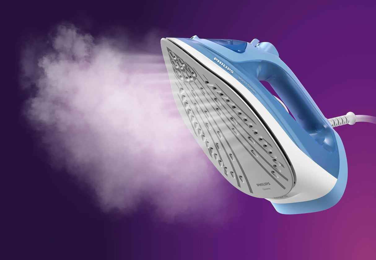 EAN 8720389003042 - Philips 3000 series DST3020/20 plancha Plancha a vapor Suela de cerámica 2200 W Azul imagen 5