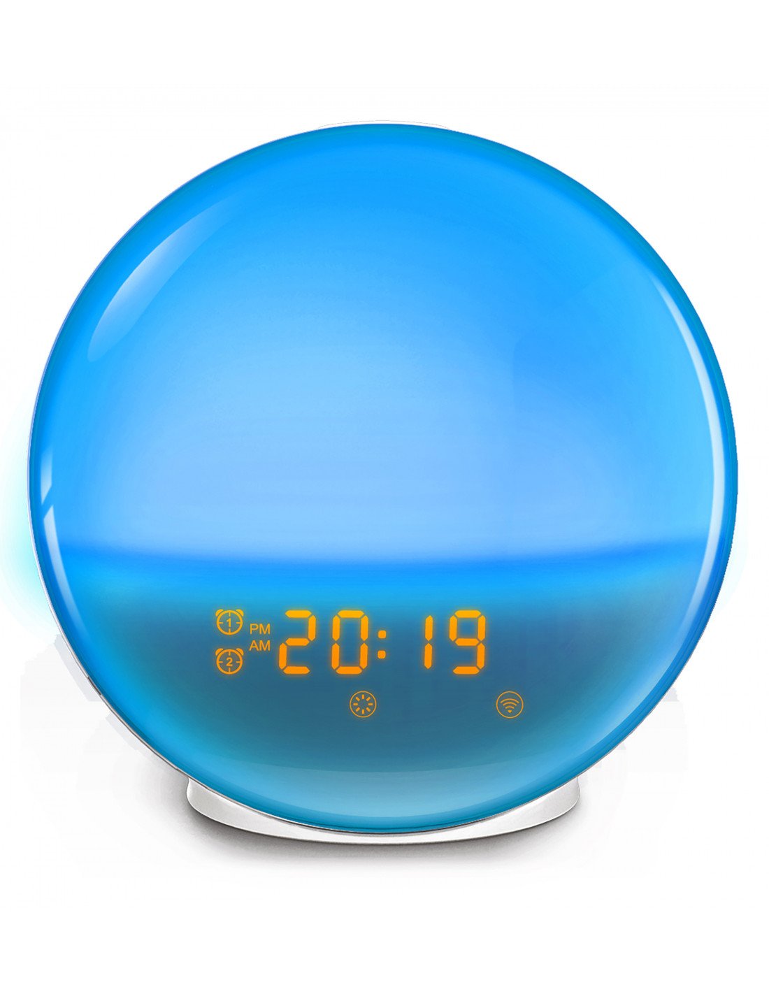 Despertador Inteligente Con Lámpara Rgb Muvit Io Miolamp005 Radio Fm Blanco