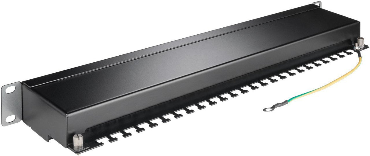 Cat 6 19inch Patch Panel, 24 Port, Black - Stp Shielded, Bla