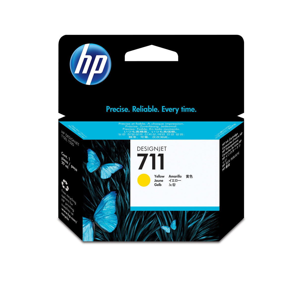 EAN 0886112841157 - HP 711 29-ml Yellow DesignJet Ink Cartridge cartucho de tinta 1 pieza(s) Original Rendimiento estándar imagen 1