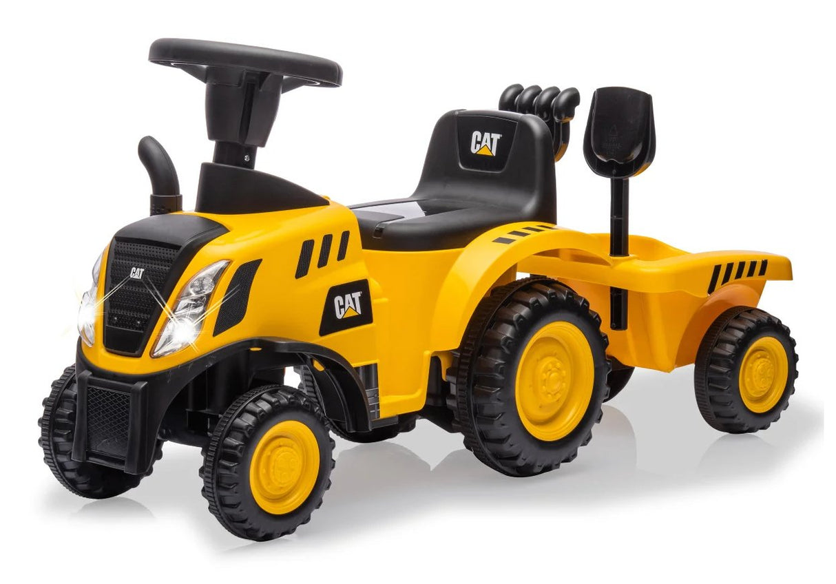 Jamara Rutscher Caterpillar Traktor Con Anhänger 2in1 Amarillo