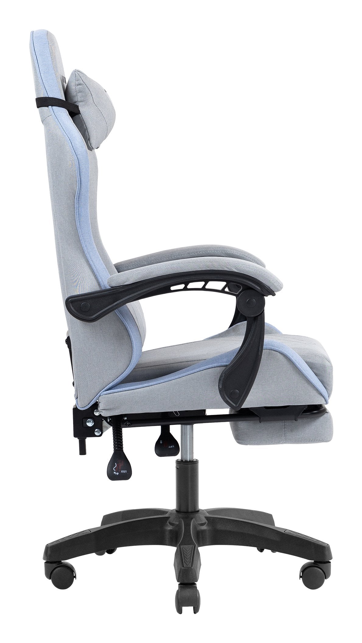 EAN 8435693112969 - Mars Gaming MGCXFSBL silla para videojuegos Silla para videojuegos de PC Asiento acolchado Azul, Gris imagen 3