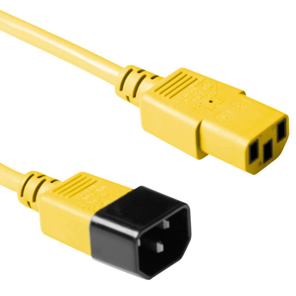 Cable Extension C13 A C14 0.6 M Amarillo Act