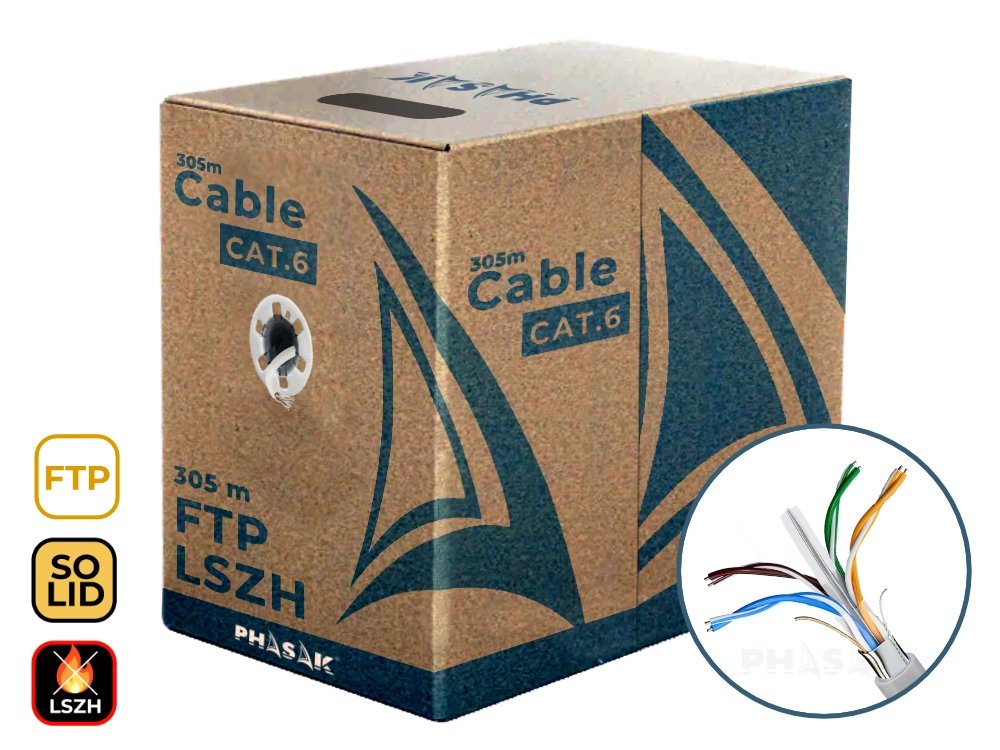 EAN 5605922028641 - Phasak PHR 6312 cable de red Gris Cat6 F/FTP (FFTP) imagen 1