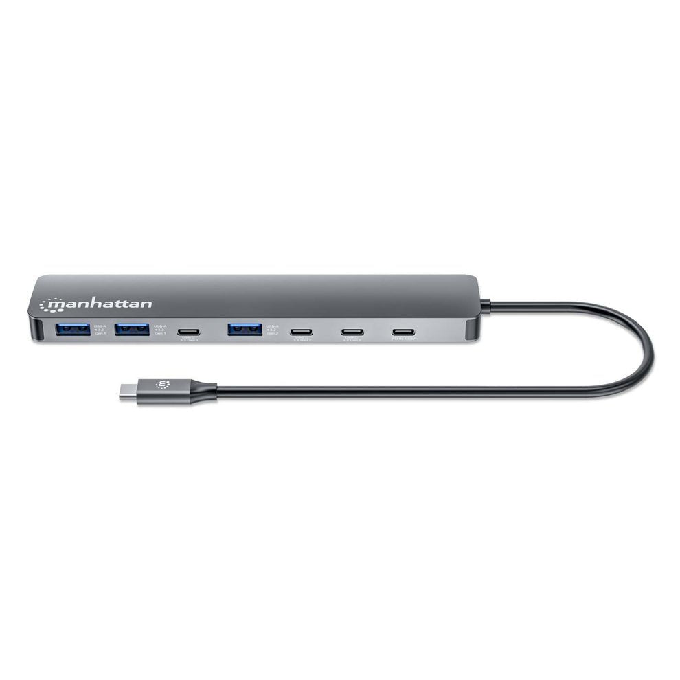 EAN 766623181167 - Manhattan 181167 base para portátil y replicador de puertos Alámbrico USB 3.2 Gen 2 (3.1 Gen 2) Type-C Gri imagen 5