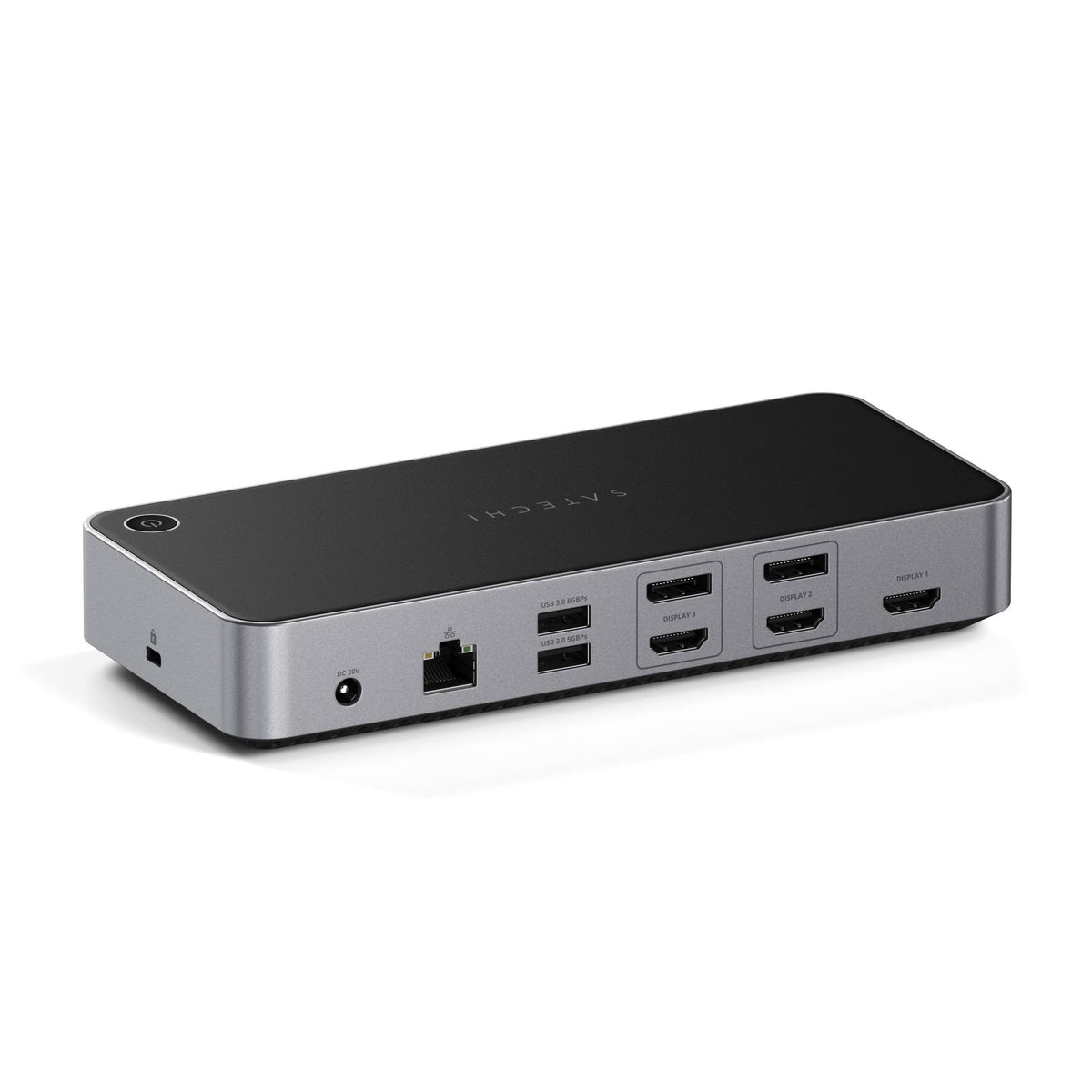 Satechi Triple 4k Display (Mac/Windows Os) 2x Dp 1.4 4k/60 Hz 3x Hdmi 2.0 4k60 Hz Usb 3.1 Usb-C 3.1 2x Usb 3.0 Usb-C 3.0 Rj-45