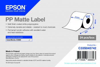 EAN 8715946688893 - Epson C33S045742 etiqueta de impresora Blanco imagen 1