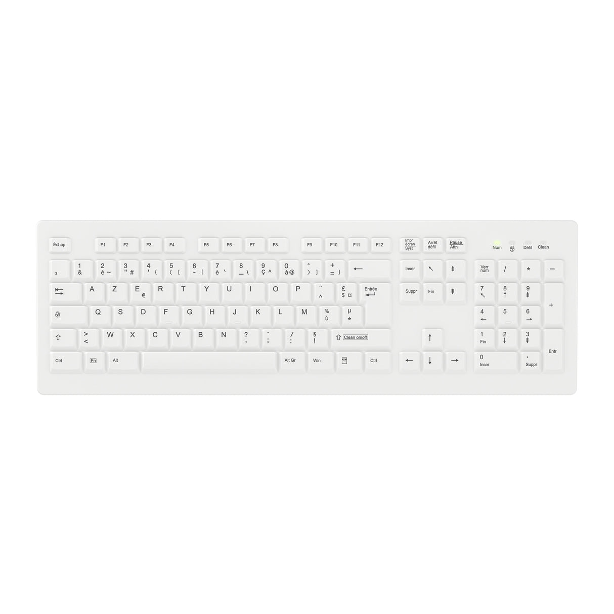 EAN 4025112098383 - Contour Design Active Key AK-C8100F-FU1-W/FR teclado Médico RF inalámbrico AZERTY Francés Blanco imagen 1