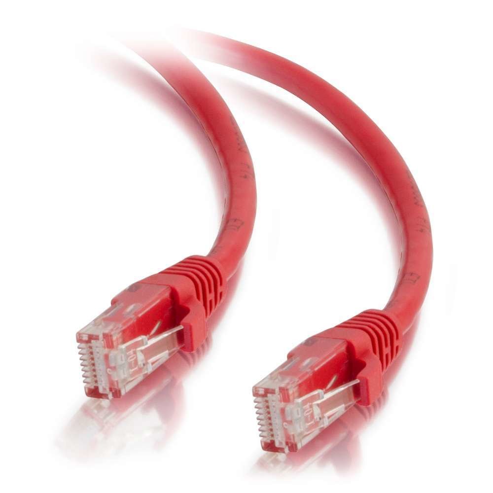 Cable C2g Cat5e Booted Unshielded (Utp) Network Patch De Interconexión Rj-45 (M) A Rj-45 (M) 1 M Utp Cat 5e Moldeado Sin Enganches Trenzado Rojo