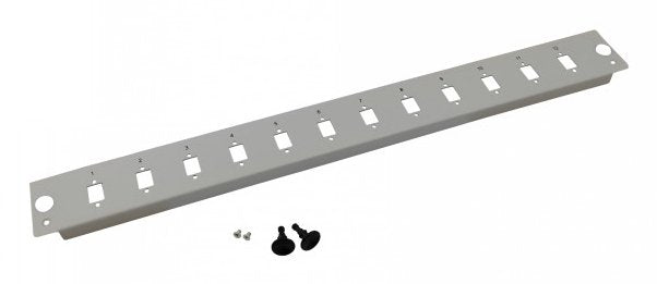 Helos Lwl 19" Breakoutbox Frontplatte 12-Fach Blende Sin Equipar, Gris